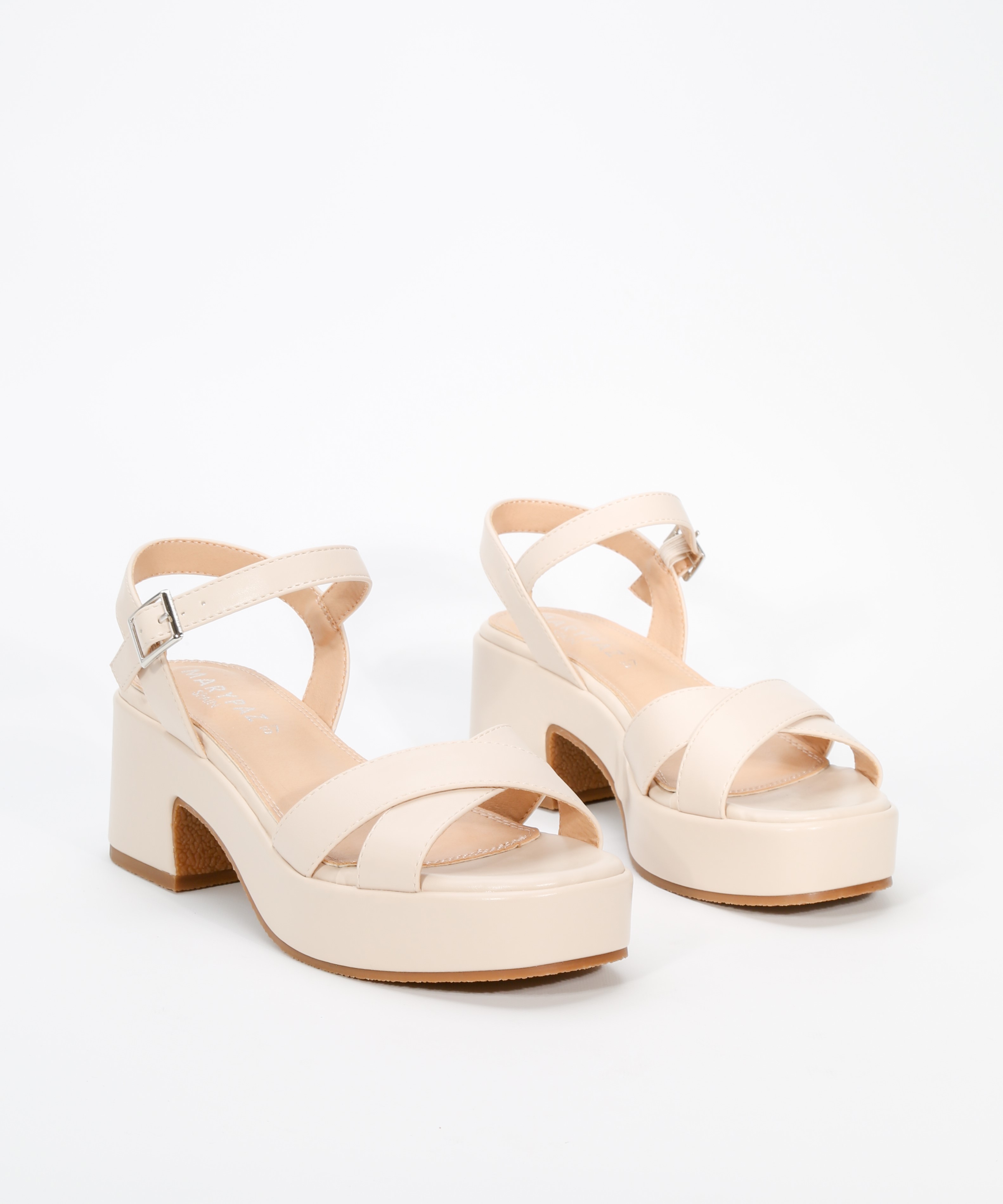 Sandalia plataforma tiras cruzadas image number null